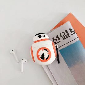 Cartoon Star Wars R2D2 BB-8 For Airpods 1 2 For AirPods Pro Silicone Case Protective Cover Pouch Anti Lost Protector with keychain
